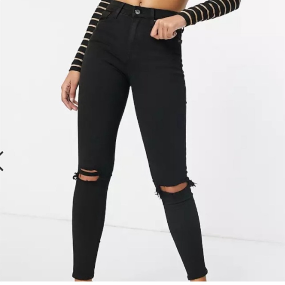 Top shop jamie jeans ripped knee
